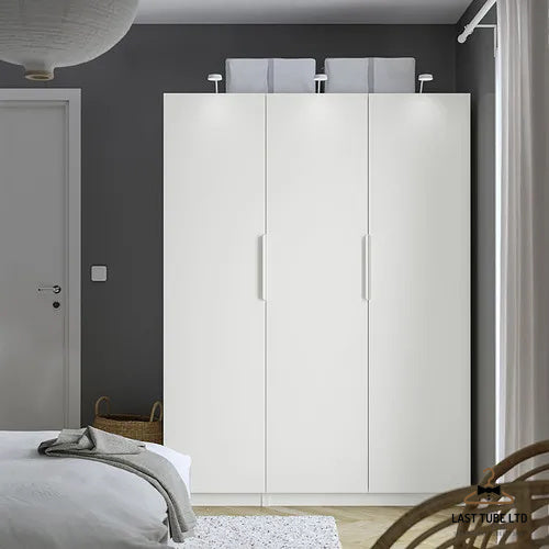 LAST TUBE wardrobe combination, white/white, 150x60x201 cm