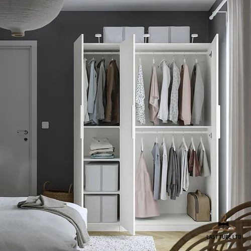 LAST TUBE wardrobe combination, white/white, 150x60x201 cm